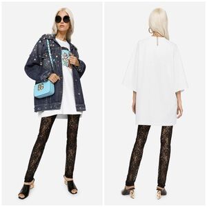 Vintage Y2K Dolce & Gabbana Floral Lace Slim Cut Pants Leggings
